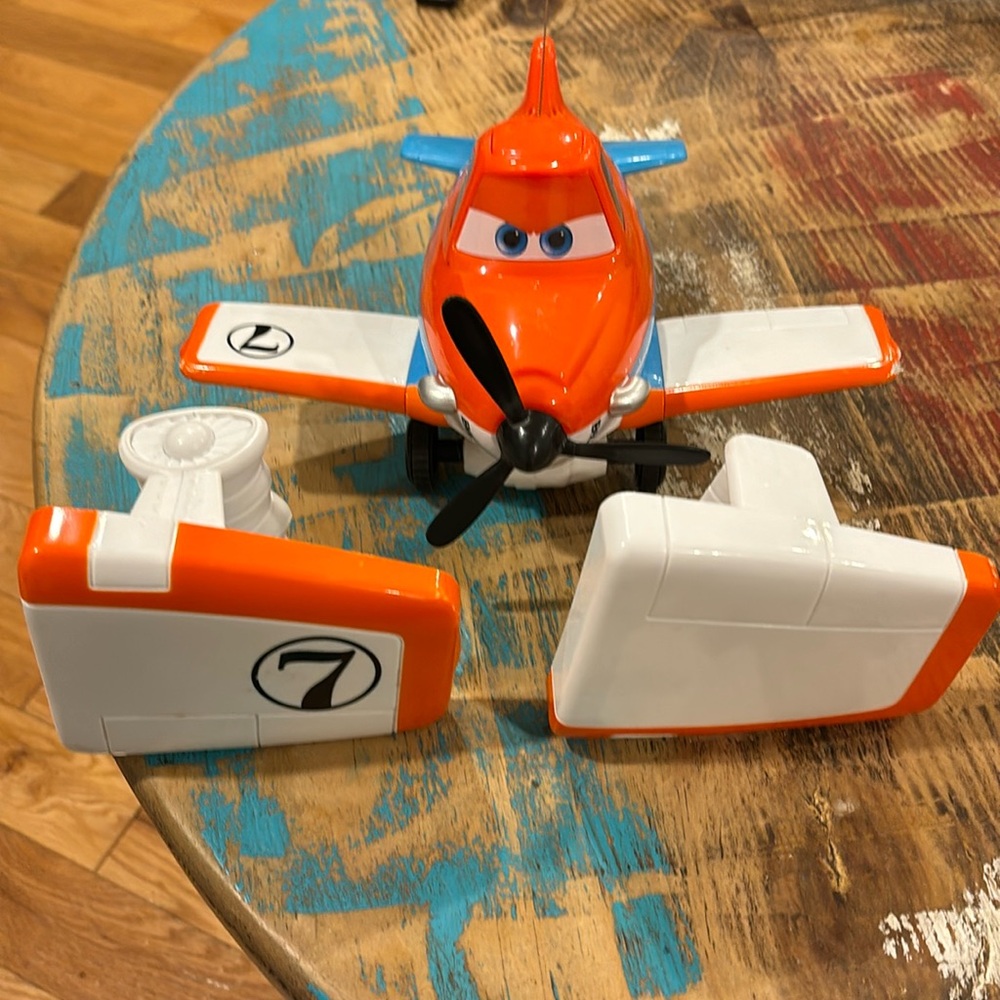 Disney Pixar wing controlled Dusty pilot remote control plane.